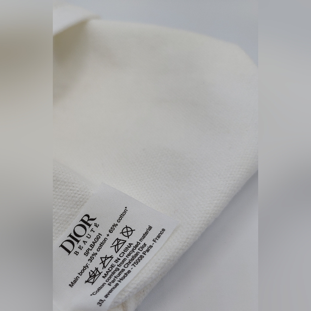 Authentic DIOR Beauté Drawstring Pouch 6x8 Cotton Blend Boutique Dust Gift Bag - Picture 4 of 4